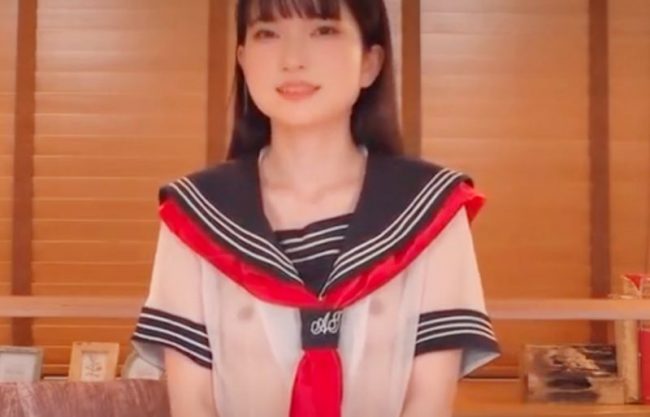 『中出し＼M女化…ちっぱい乙女』やんっお乳透けてる。ご奉仕大好物な制服ＪＫがツルンツルンお膣に注入させる企画wwwwwwwww