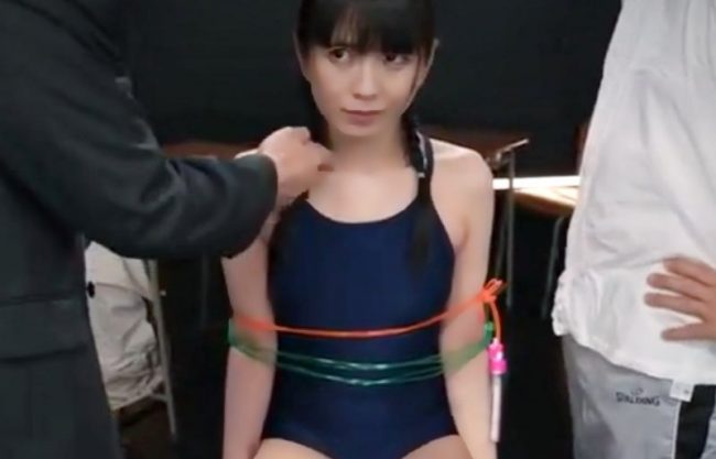 『鬼畜面談＼引き籠り乙女』先生～縛るの痛い。スクール水着を三つ編みＪＫが狂った男根共にゲロ吐くまで犯されるドラマwwwwwww